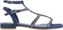 Cosmoparis Denim strass enkelband sandaal - Thumbnail 1