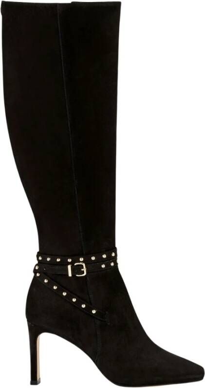 Cosmoparis Elegante Zwarte Nubuck Enkellaars