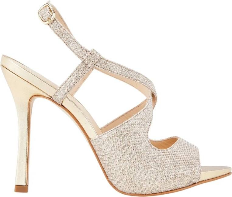 Cosmoparis Gekruiste Band Glitter Sandalen