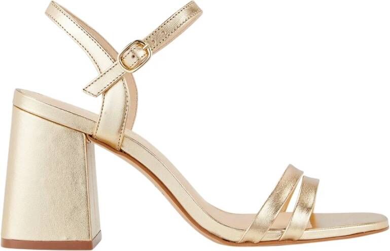 Cosmoparis Gouden metallic sandaal met 9 cm hak