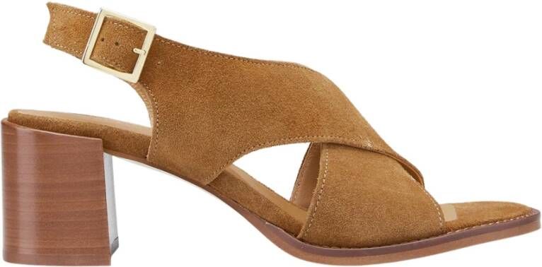 Cosmoparis Kameel Suède Hak Sandalen