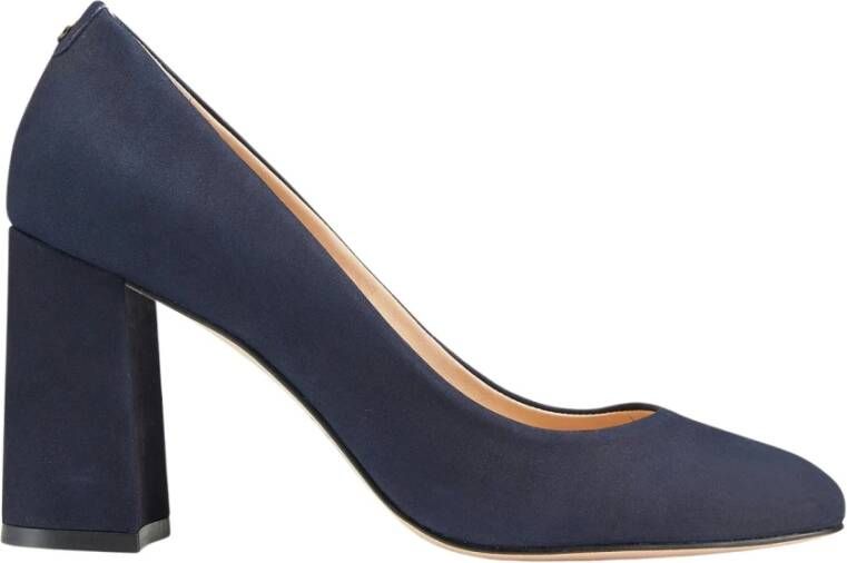 Cosmoparis Klassieke Chic Blauwe Nubuck Hakken