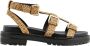 Cosmoparis Luipaard Pony Sandaal met Gouden Gespen - Thumbnail 1