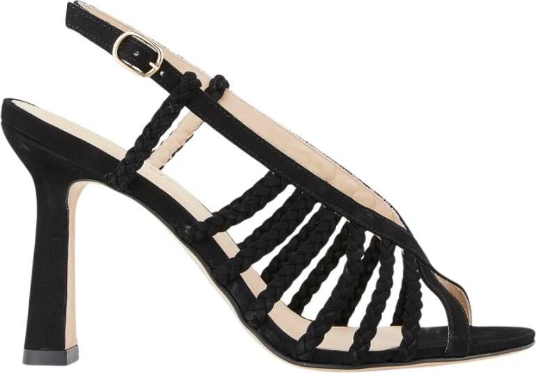 Cosmoparis Metallic Cracked Leather Sandals Oriane