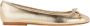Cosmoparis Metallic Goud Gekraakt Leren Ballerina Schoenen - Thumbnail 1
