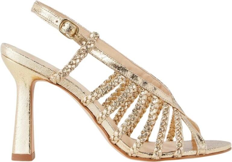 Cosmoparis Metallic Platinum Leren Sandalen