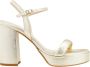 Cosmoparis Plateauhak sandaal Naomie platina leer - Thumbnail 1