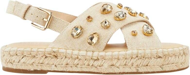 Cosmoparis Sandalen met gekruiste bandjes en plateauzool