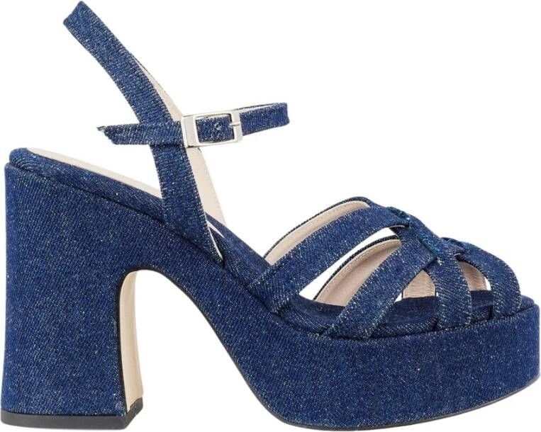 Cosmoparis Sandalen met gekruiste bandjes en sleehak