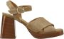 Cosmoparis Taupe Suède Hak Sandalen Priska - Thumbnail 1