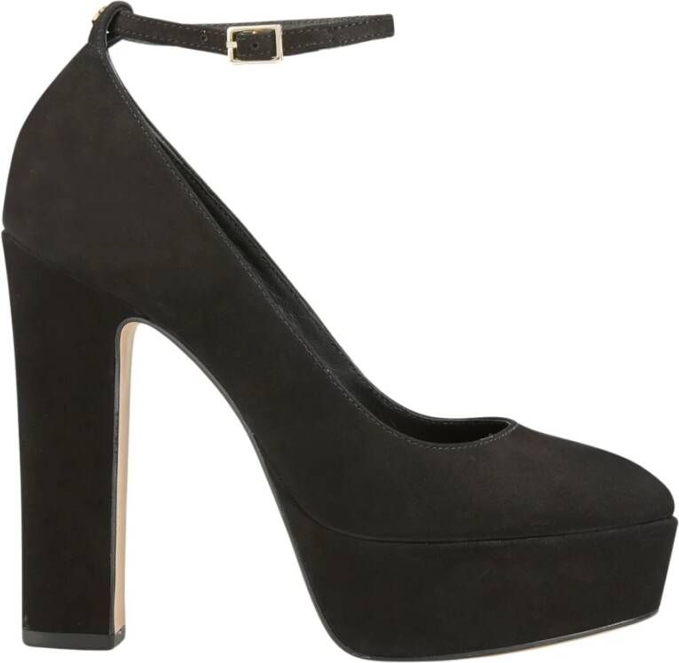 Cosmoparis Trendy Plateau Pump in Zwart Nubuck