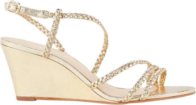 Cosmoparis Wedge sandaal met geweven bandjes