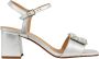 Cosmoparis Zilver Metallic Sandalen met Hak en Strass - Thumbnail 1