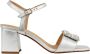 Cosmoparis Zilverkleurige Metallic Sandalen met Hak - Thumbnail 1
