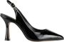 Cosmoparis Zwarte Lak Slingback Hakken met Gouden Gesp - Thumbnail 1
