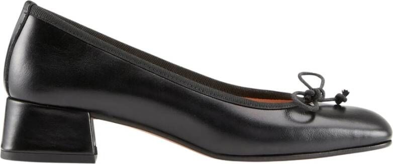 Cosmoparis Zwarte Leren Ballerina Schoenen