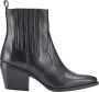 Cosmoparis Zwarte leren western enkellaars - Thumbnail 1