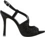 Cosmoparis Zwarte Strass Hoge Hak Sandalen - Thumbnail 1