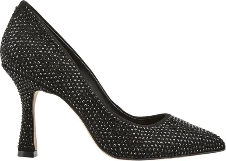 Cosmoparis Zwarte suède pump met strass