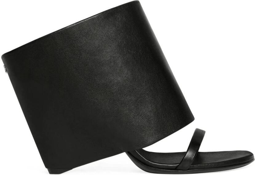 Courrèges Oblique Wedged leren muiltjes