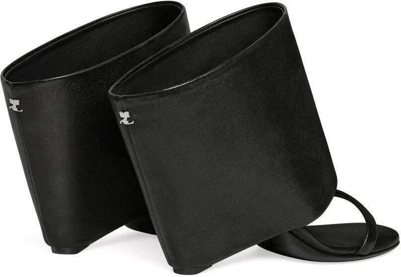 Courrèges Oblique Wedged leren muiltjes - Foto 2