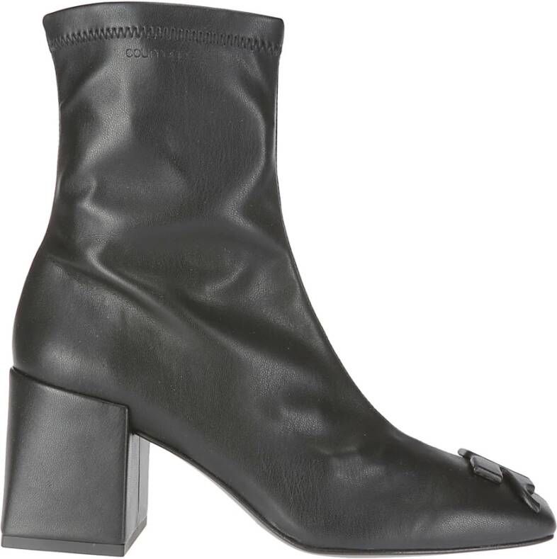 Courrèges Eco-Leren Enkellaarzen Black Dames