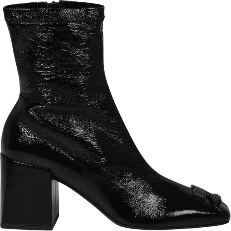 Courrèges Heritage Vinyl Enkellaarzen Black Dames
