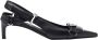 Courrèges Metallic Logo Leren Pumps Black Dames - Thumbnail 1
