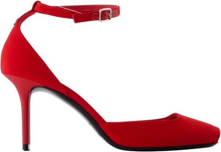 Courrèges Peep Toe Jersey Pumps