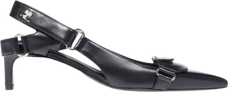 Courrèges Racer Leren Pump Black Dames