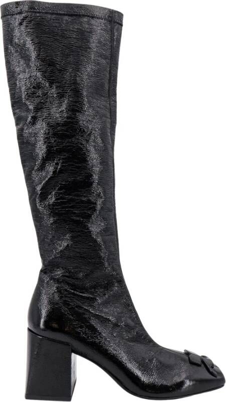 Courrèges Zwarte Vinyllaarzen Reedition AC Stijl Black Dames