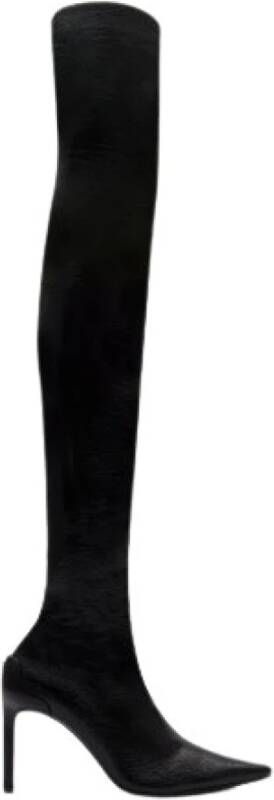 Courrèges Vinyl Stretch Logo Haklaarzen Zwart Dames