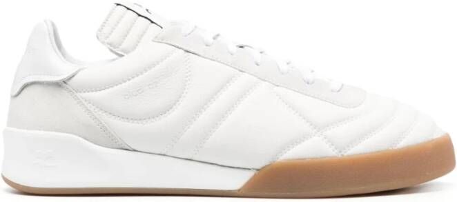 Courrèges Witte Leren Lage Sneakers White Heren