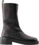 Courrèges Boots Zipped Ankle Boots Leather Black in zwart - Thumbnail 1