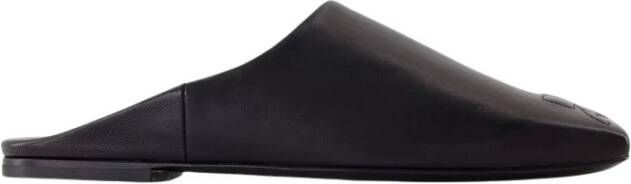 Courrèges Slippers & Mules Heritage Shadow Mules Leather Black in zwart