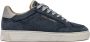 Crime London Blauwe geperforeerde nubuck sneaker - Thumbnail 1