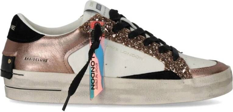 Crime London Bronze Wit Sk8 Deluxe Sneaker