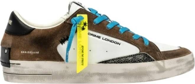 Crime London Bruine Sneakers SK8 Deluxe