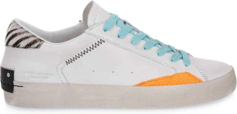 Crime London Casual Stoffen Sneakers White Dames