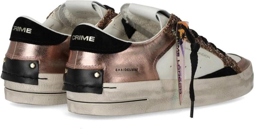 Crime London Bronze Wit Sk8 Deluxe Sneaker - Foto 2
