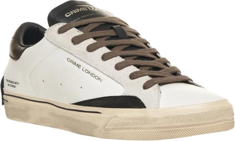 Crime London Distressed Leren Sneakers Aw25