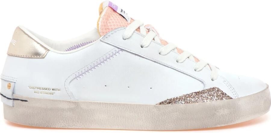 Crime London Distressed Star Studded Sneakers