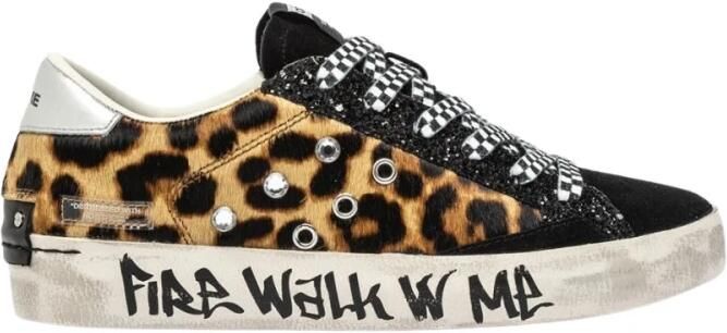 Crime London Distressed Schoenen Bruin Zwart Vrouw