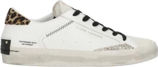 Crime London Round Toe Leather Sneakers