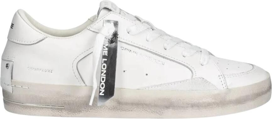 Crime London Witte Leren Sneakers met Bandzool White Dames - Foto 11