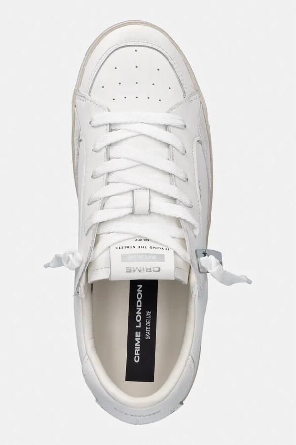 Crime London Witte Leren Sneakers met Bandzool White Dames - Foto 6