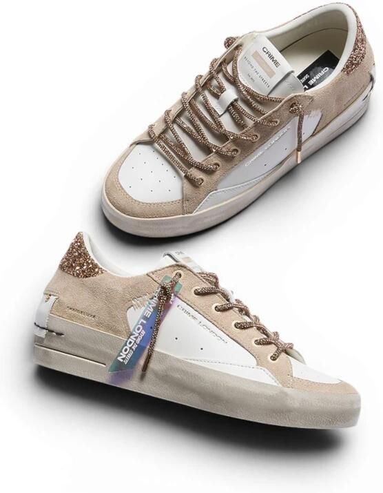 Crime London Lage Sneakers SK8 DELUXE WEDGE 29154PP8-CHAMPAGNE DUST - Foto 4