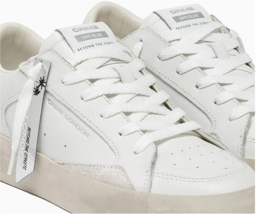 Crime London Dames Skate Deluxe Sneakers White Dames