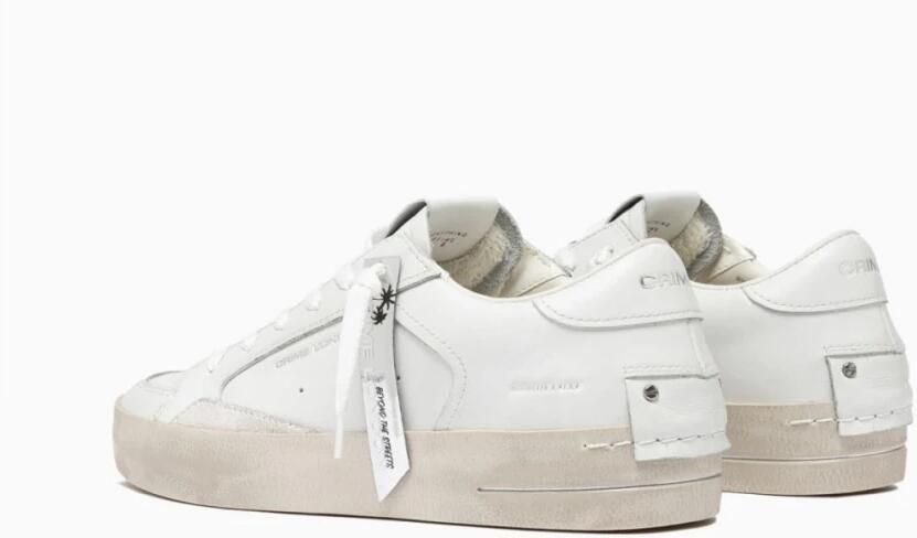 Crime London Witte Leren Sneakers met Bandzool White Dames - Foto 9