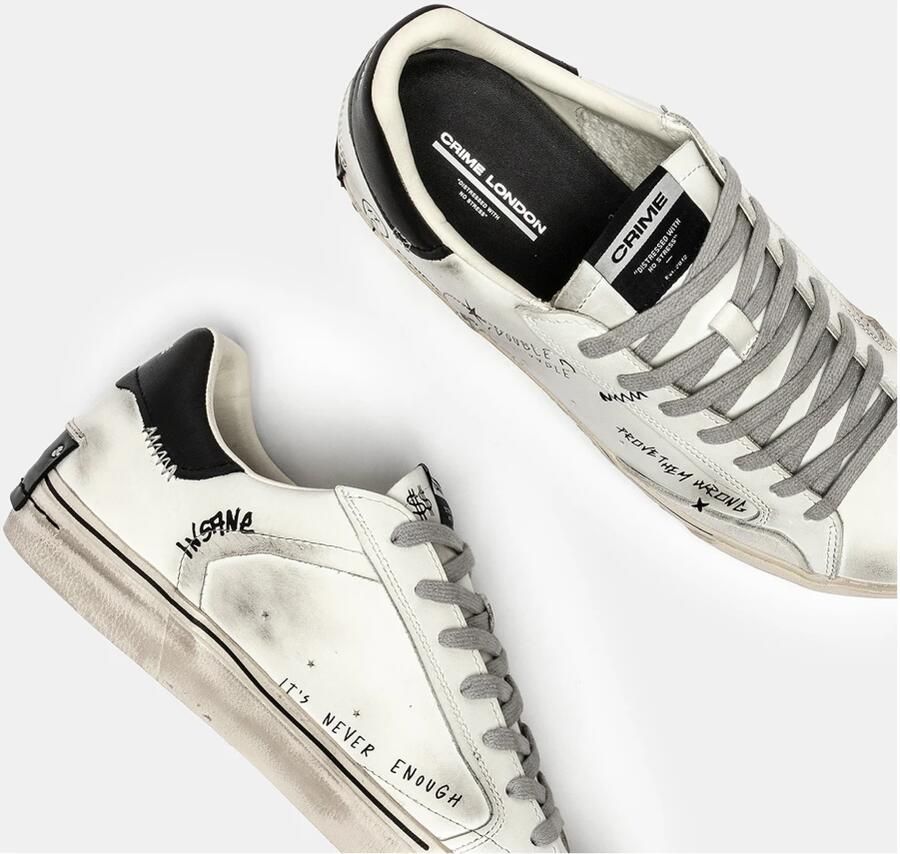 Crime London Vintage-Effect Leren Sneaker